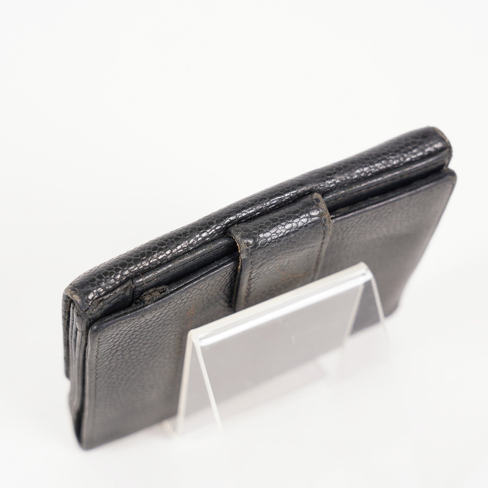 Chanel Caviar Skin Black  Trifold Wallet Compact 06E46825025