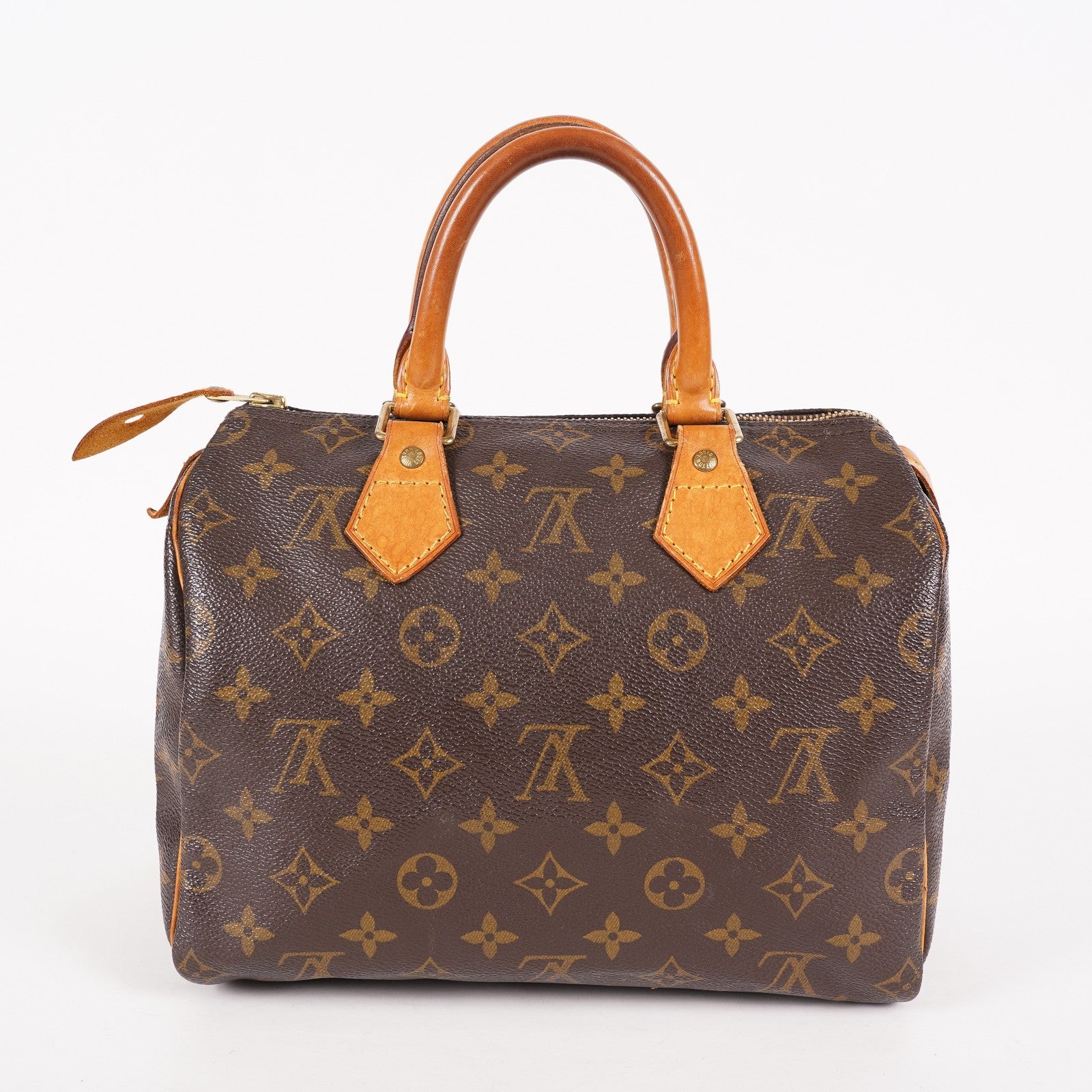 Louis Vuitton Speedy 25 M41528 Monogram Canvas Boston Handbag Brown 07A108008005