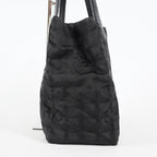 Chanel Travel Line Tote Bag Black Nylon Leather Used Handbag 09M321359608