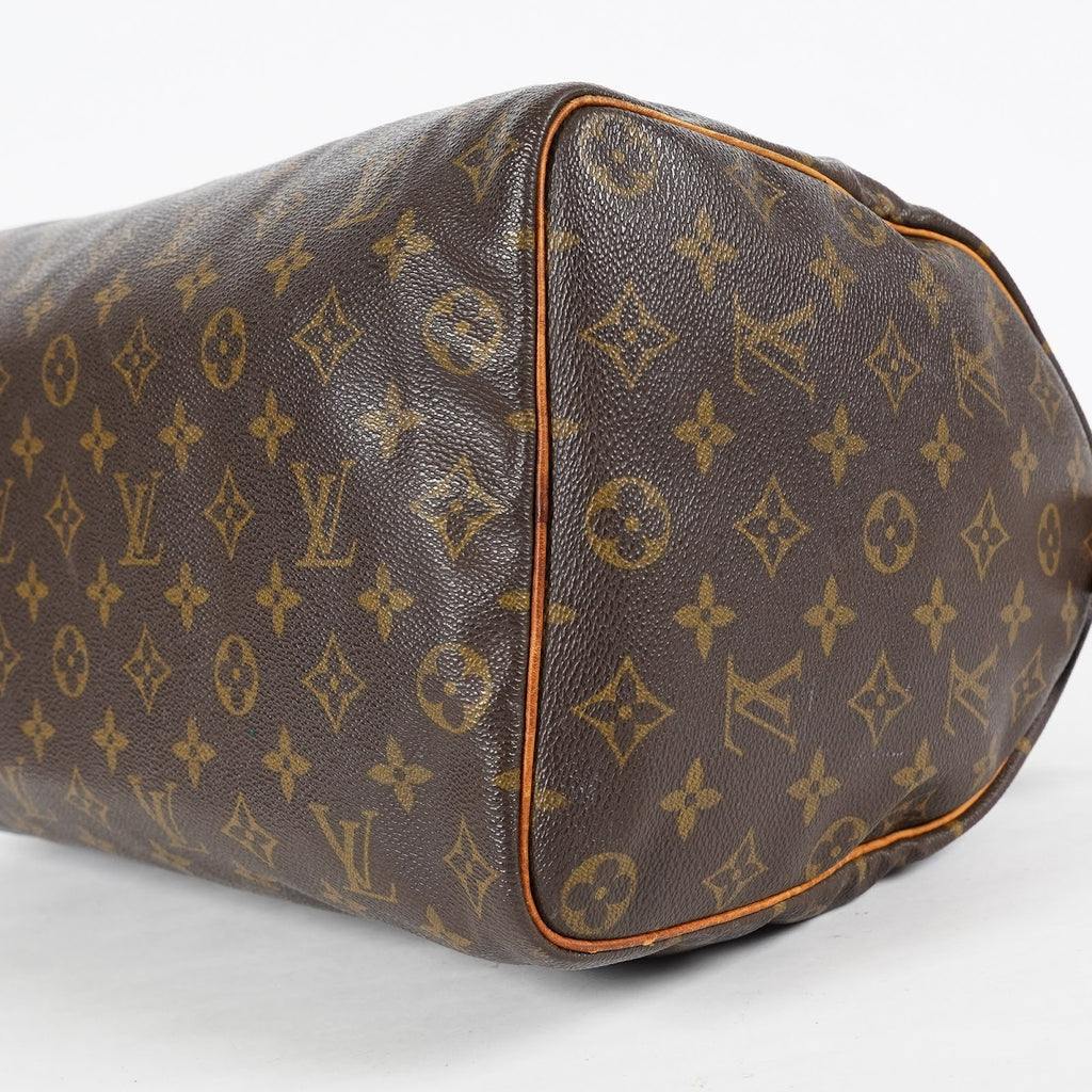 Louis Vuitton Speedy 35 Monogram Brown Boston Hand Bag M41524 Used 08E104070012