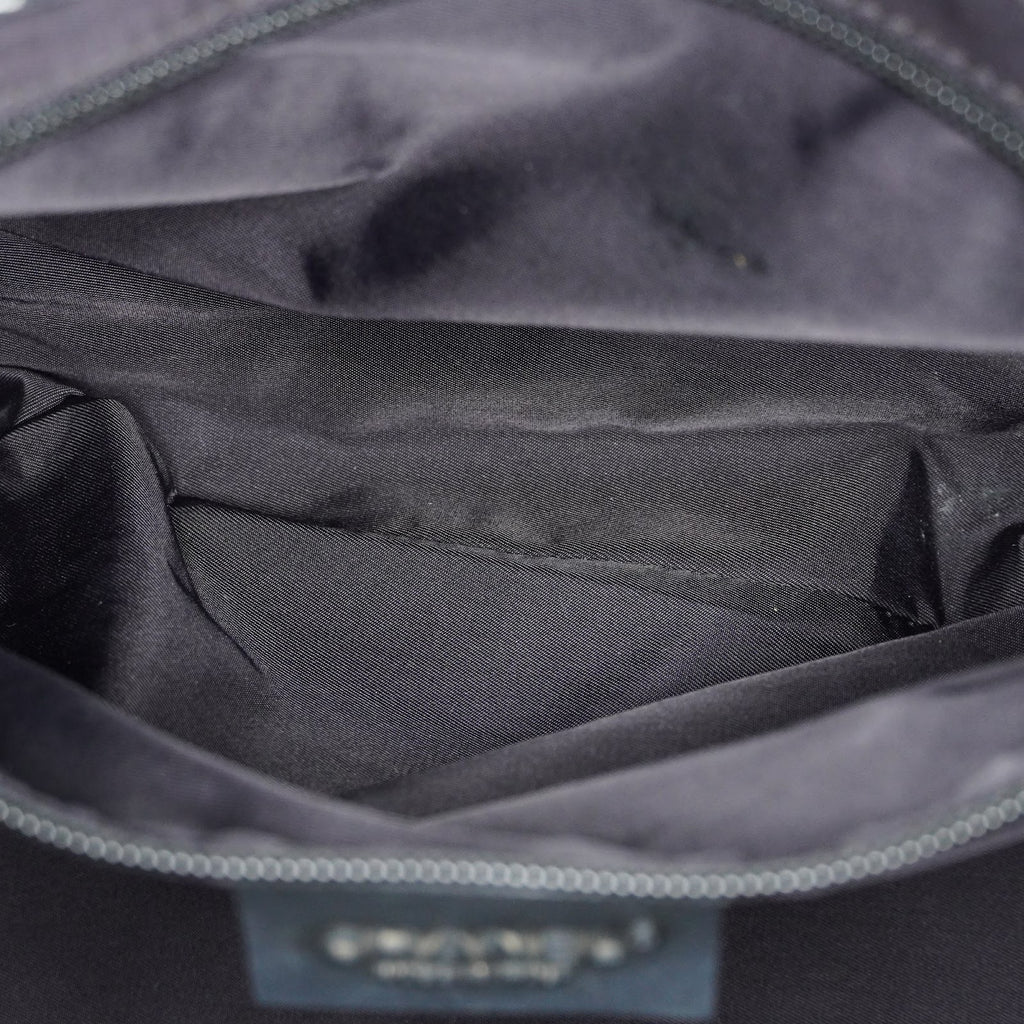 CHANEL Sports Line Boston Bag 40cm Black Canvas Used Vintage Duffle 07E186930027