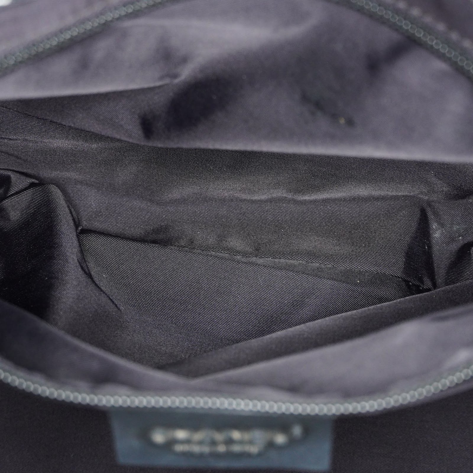 CHANEL Sports Line Boston Bag 40cm Black Canvas Used Vintage Duffle 07E186930027