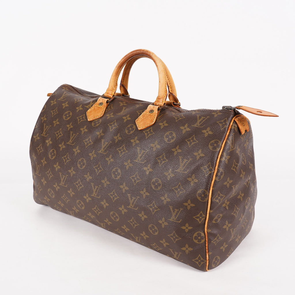 Louis Vuitton Monogram Speedy 40 M41522 Boston Hand Bag Brown Used 07E364180002