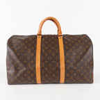 LOUIS VUITTON Keepall 50 M41426 Monogram Boston Bag Brown vintage 03E326820011