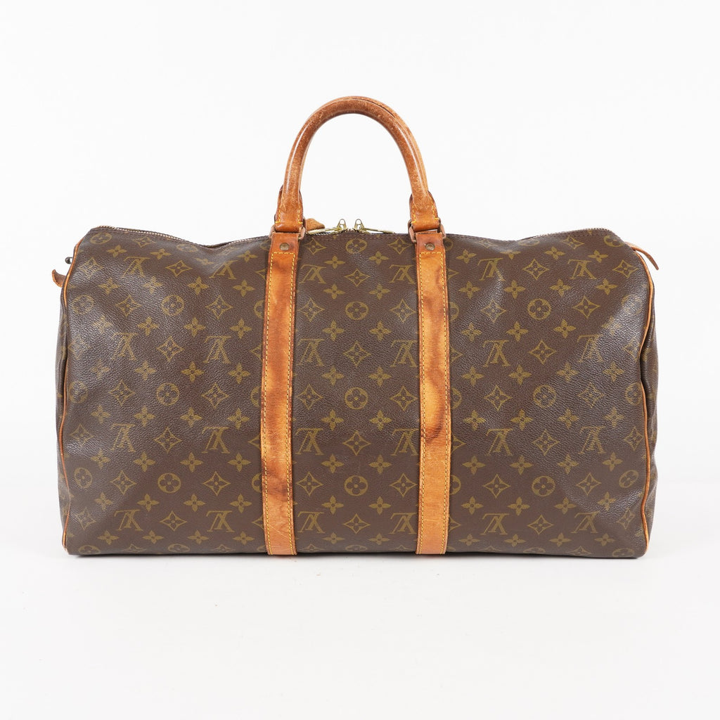 LOUIS VUITTON Keepall 50 Monogram Boston Bag Brown vintage M41426 06E173740010