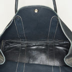 Hermes Garden Party 30 TPM Handbag Tote Leather Canvas Black 05E024290016