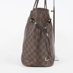 Louis Vuitton N51105 Damier Ebene Neverfull MM Tote Bag Brown Used 07E064730027