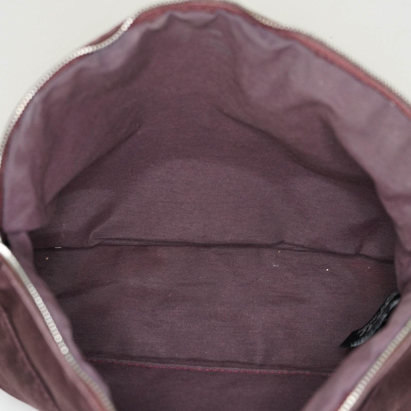 Hermes Bolide Pouch 25 MM Brown Cotton Canvas Cosmetic Pouch Used 07E25781009