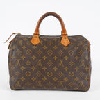 Louis Vuitton Monogram Speedy 30 Handbag Boston Bag M41526 Brown 07E045170010