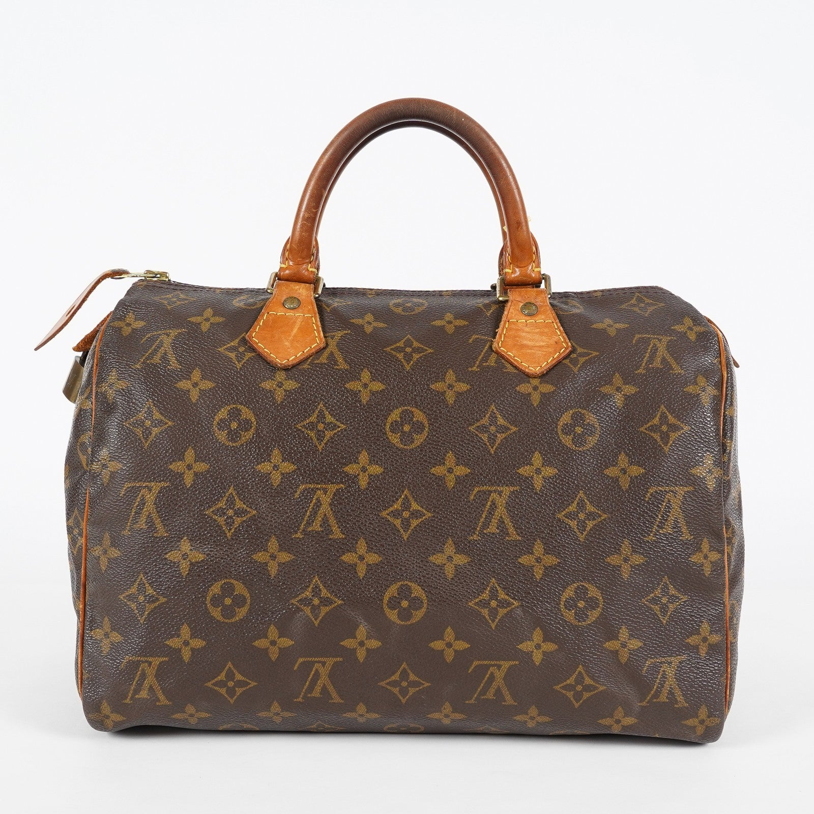Louis Vuitton Monogram Speedy 30 Handbag Boston Bag M41526 Brown 07E045170010
