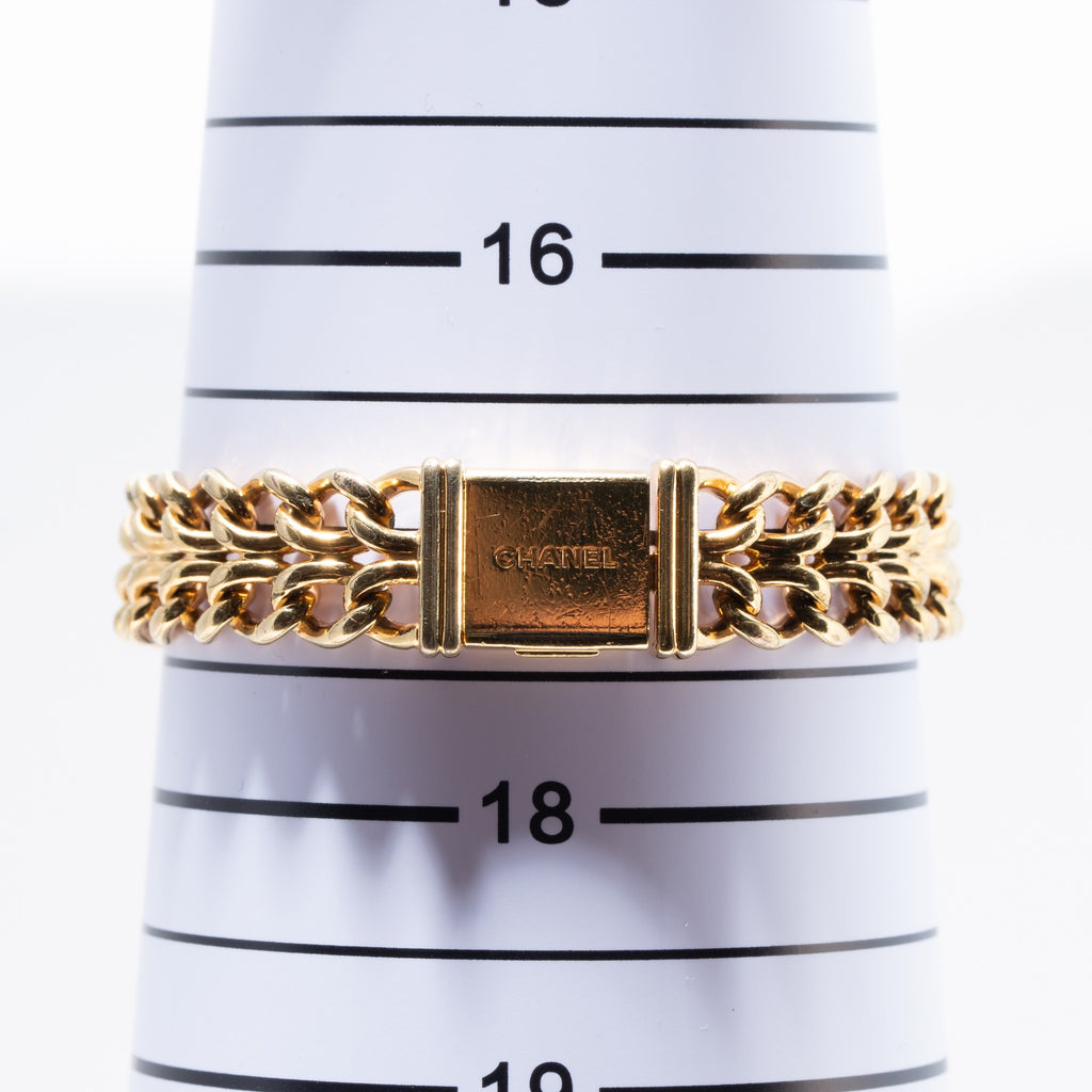 CHANEL Première Quartz Ladies Watch Gold × Black Chain Black 04E019020007