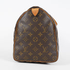 Louis Vuitton Speedy 35 Monogram Brown Boston Hand Bag M41524 Used 08E104070012