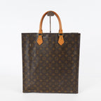 Louis Vuitton Sac Plat Monogram Canvas Hand Tote Bag Brown M51140 08E412310010