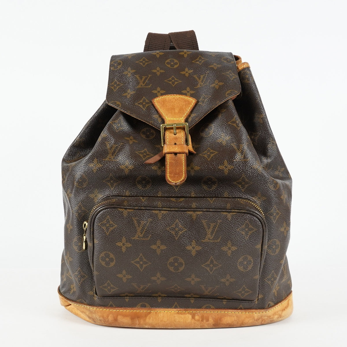 Louis Vuitton Montsouris GM M51135 Monogram Canvas Brown Backpack 09M024532016