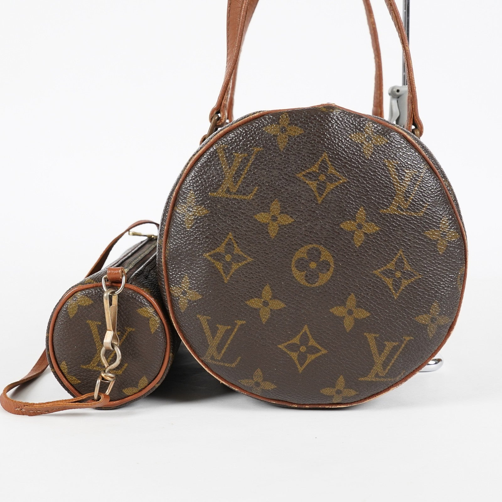 Louis Vuitton Papillon 30 Used Monogram Brown Canvas Handbag M51385 07E445390012