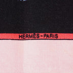 Hermes Carre 45 100% Cotton Napkin, Black with Blue, 03E13825017