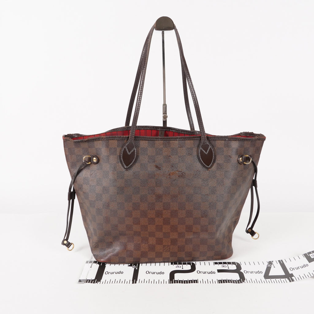 Louis Vuitton Neverfull MM Damier Ebene Red Interior Tote 05E053410016