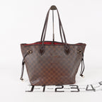 Louis Vuitton Neverfull MM Damier Ebene Red Interior Tote 05E053410016