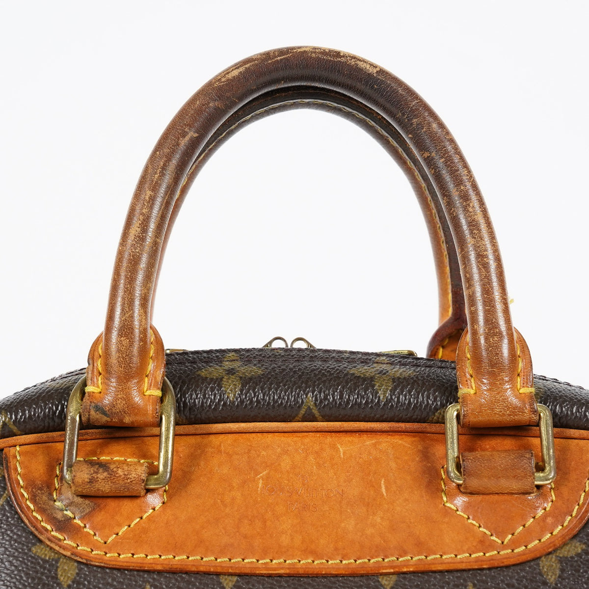Louis Vuitton Monogram Trouville Hand Bag M42228 Brown Canvas 08A102745628