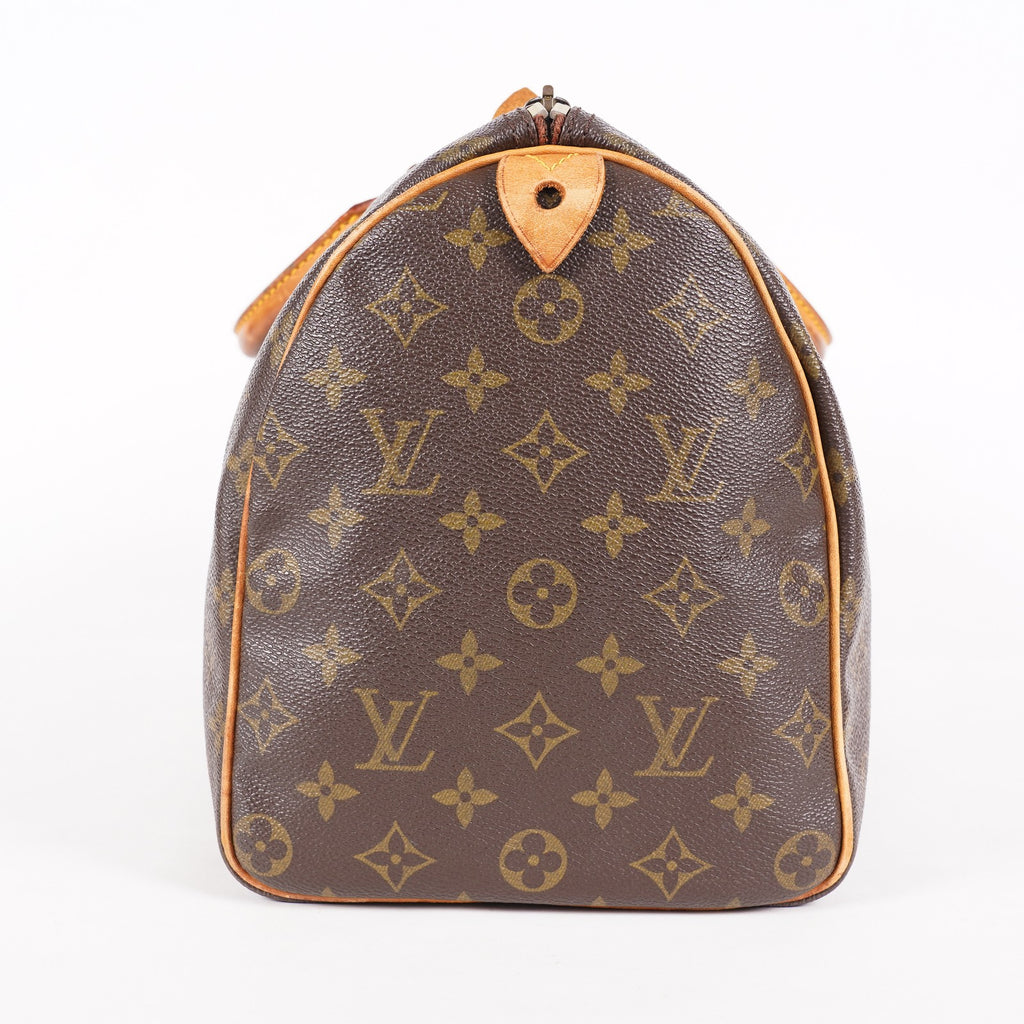 Louis Vuitton Speedy 40 M41522 Monogram Canvas Boston Handbag Brown 07A115148005