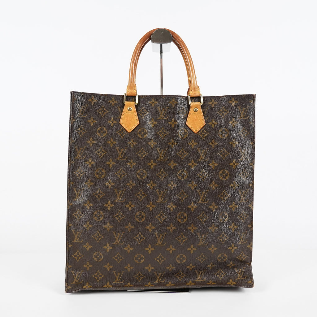 Louis Vuitton Sac Plat M51140 Monogram Brown Tote Bag Used Vintage 07E052310019