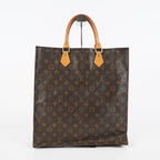 Louis Vuitton Sac Plat M51140 Monogram Brown Tote Bag Used Vintage 07E052310019