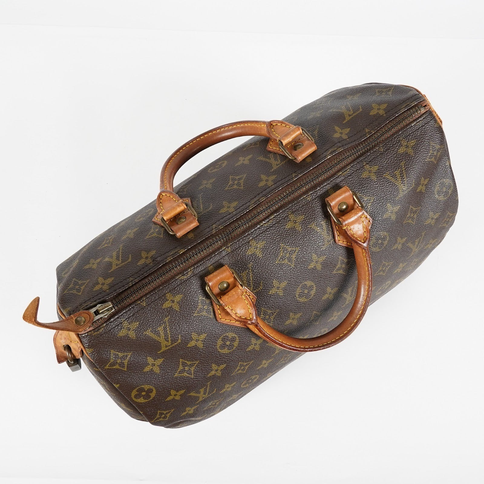 Louis Vuitton Speedy 35 Monogram Brown Canvas Hand Bag Used M41524 07E214620027