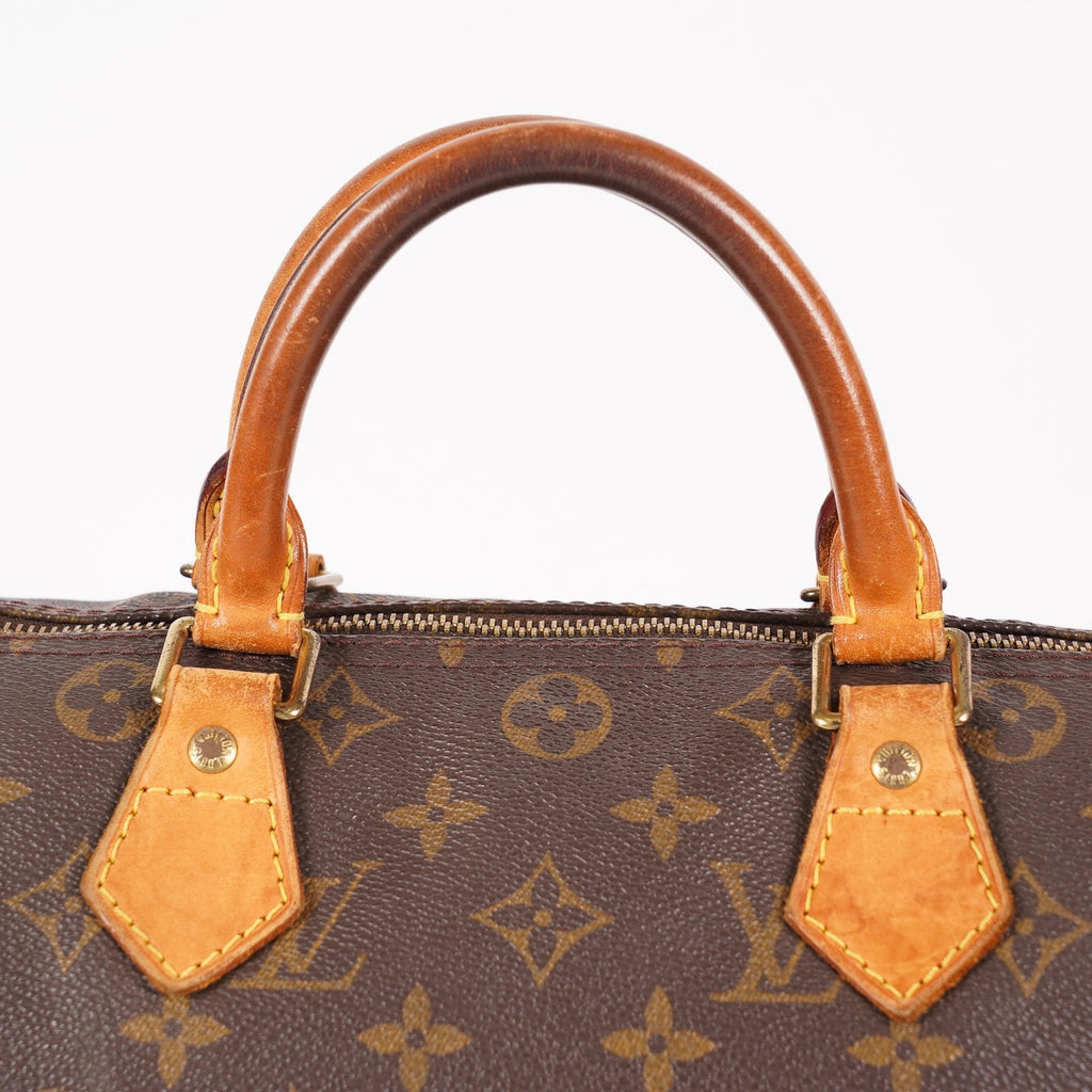 Louis Vuitton Monogram Speedy 30 Handbag Brown Coated Canvas M41526 06E035170030