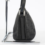 Gucci GG Canvas Boat Pochette Black Shoulder Pouch Bag Vintage Used 08E052090002