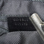 Gucci GG Canvas Shoulder Bag 30cm Black Leather Trim Vintage Used 07E263740009