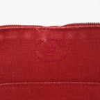 Hermes Bolide Pouch 18 Mini Brick Red Cotton Canvas Vintage Used 07E22715009