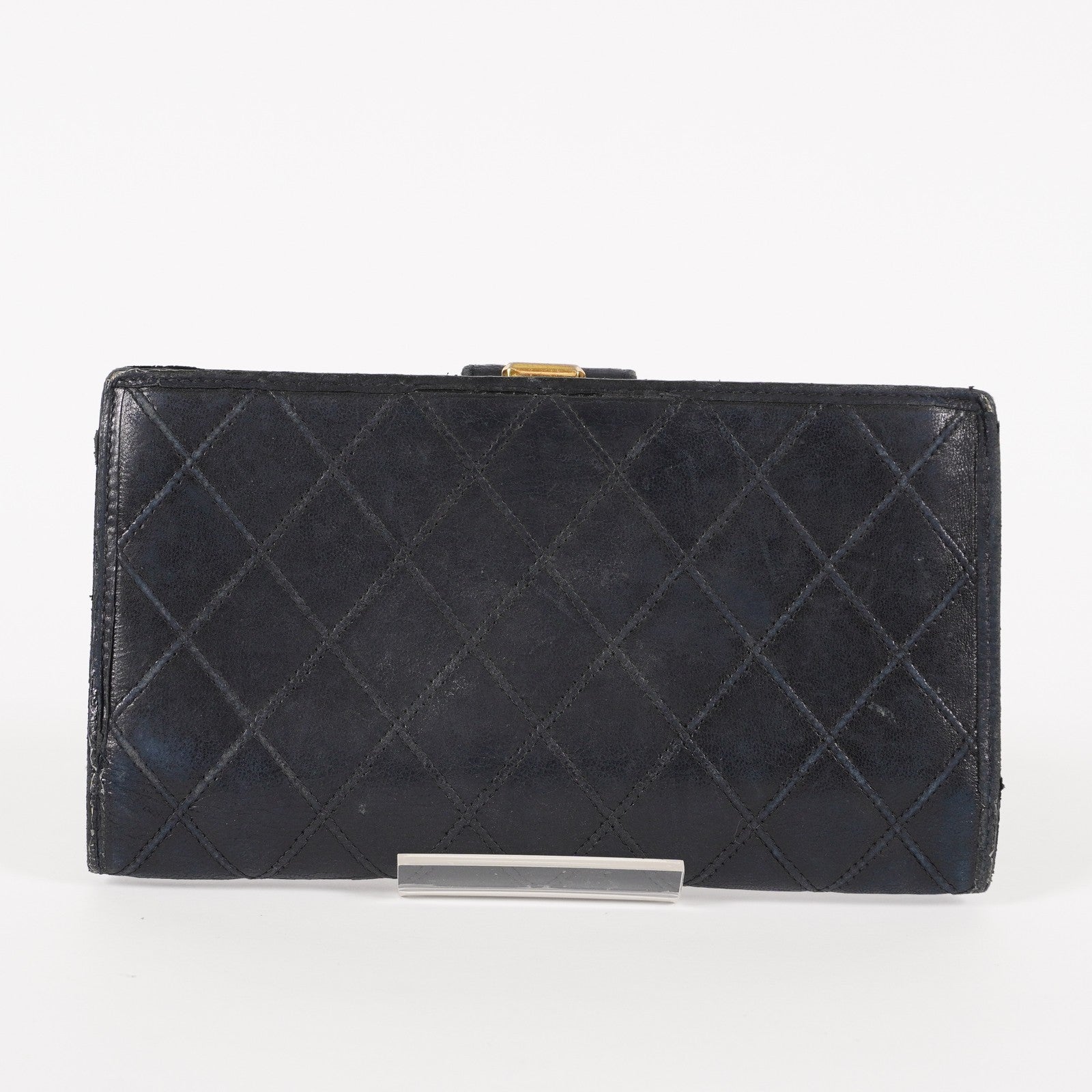 Chanel Authentic Vintage (80s/90s) Black Diamond Wallet 05E571320016