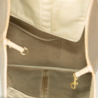 COACH handbag gold beige leather Simple design With  long strap  Tariff included