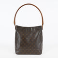 Louis Vuitton Looping GM M51145 Monogram Canvas Brown Hobo Bag Used 08A082917203