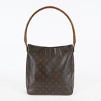 Louis Vuitton Looping GM M51145 Monogram Canvas Brown Hobo Bag Used 08A082917203