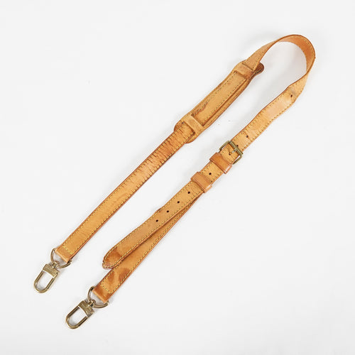 Auth Louis Vuitton Vachetta Leather Shoulder Strap Adjustable Tan Vintage XY266