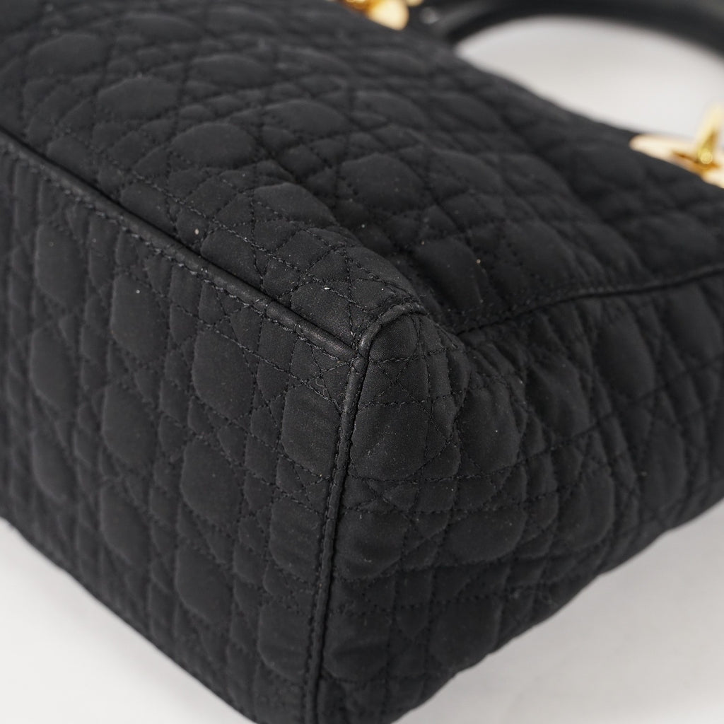 Christian Dior Black Nylon Medium Lady DIOR Bag VINTAGE 12E263850008