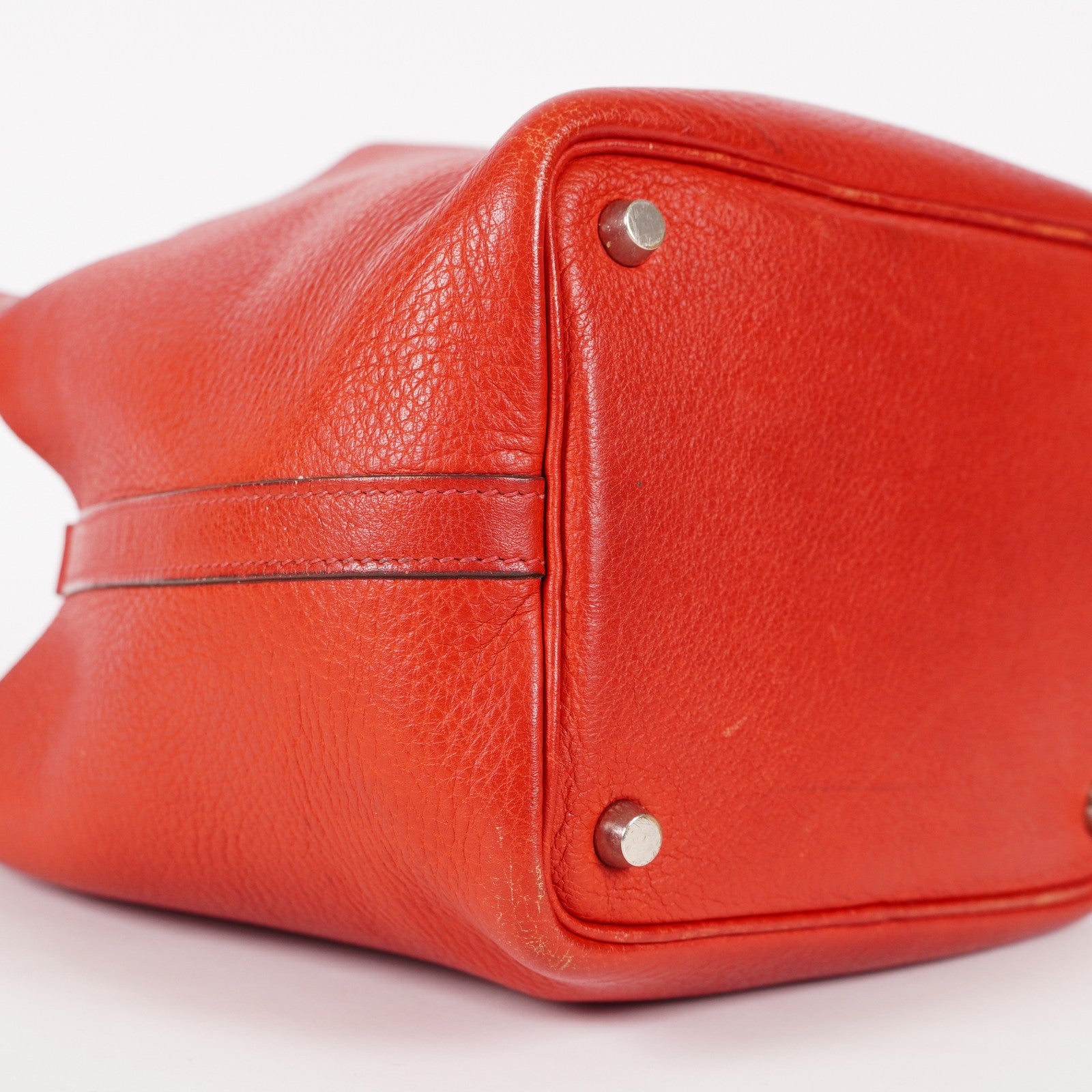 Hermes Picotin Lock PM Red ClemenceLeather Silver Hardware 05E3318150016