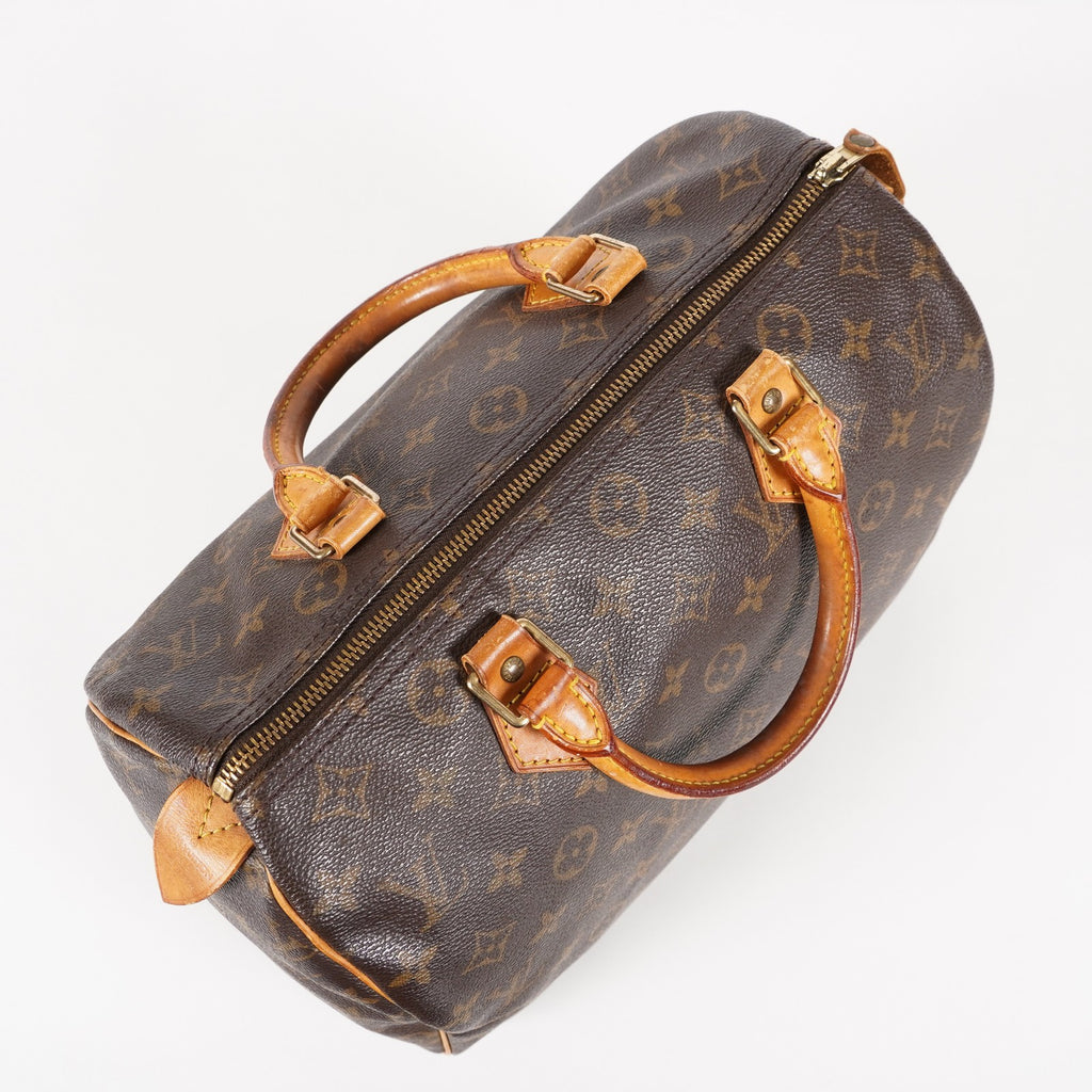 Authentic Louis Vuitton Monogram Speedy 30  Handbag M41526 vintage 05E446380016