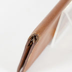 Hermes Bearn Soufflet Long Wallet Brown Leather Gold Hardware Used 08E022090008