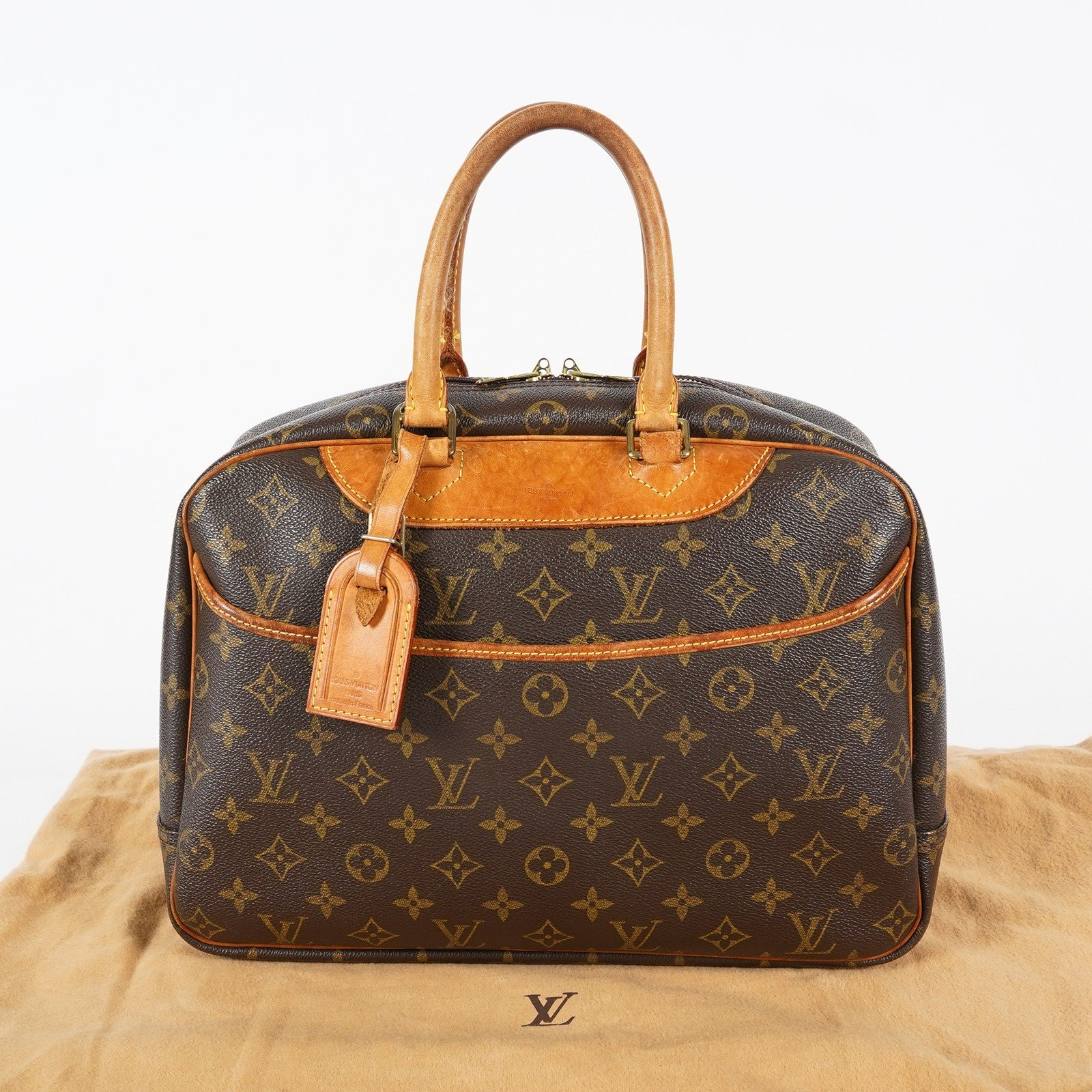 Louis Vuitton Deauville M47270 Monogram Canvas Brown Handbag Used 08E081980002