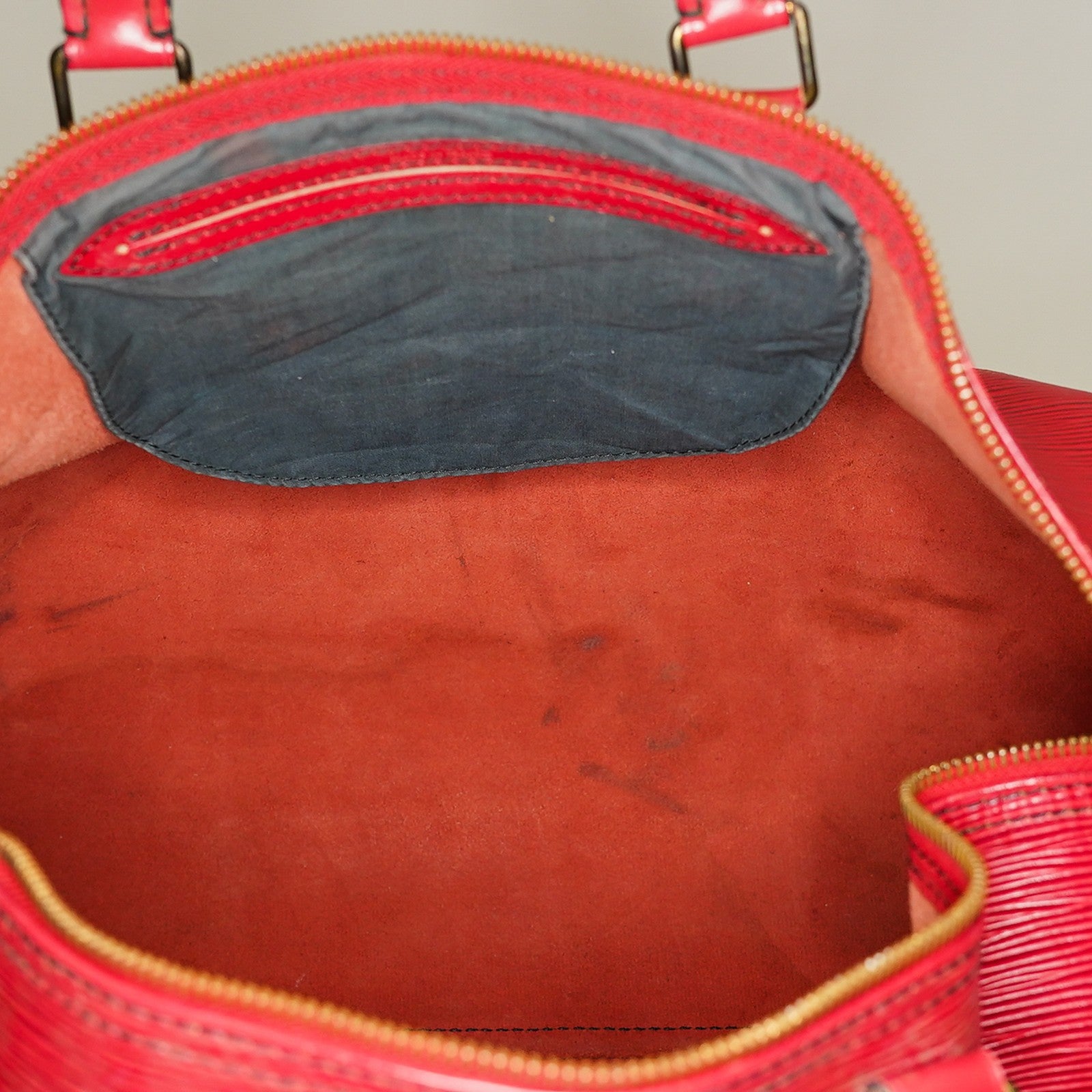 LOUIS VUITTON Epi Speedy 40 Boston Bag Handbag M42987 RED USED 02E024576025
