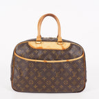 Louis Vuitton Monogram Deauville M47270 Hand Bag Brown Used 07E262750001