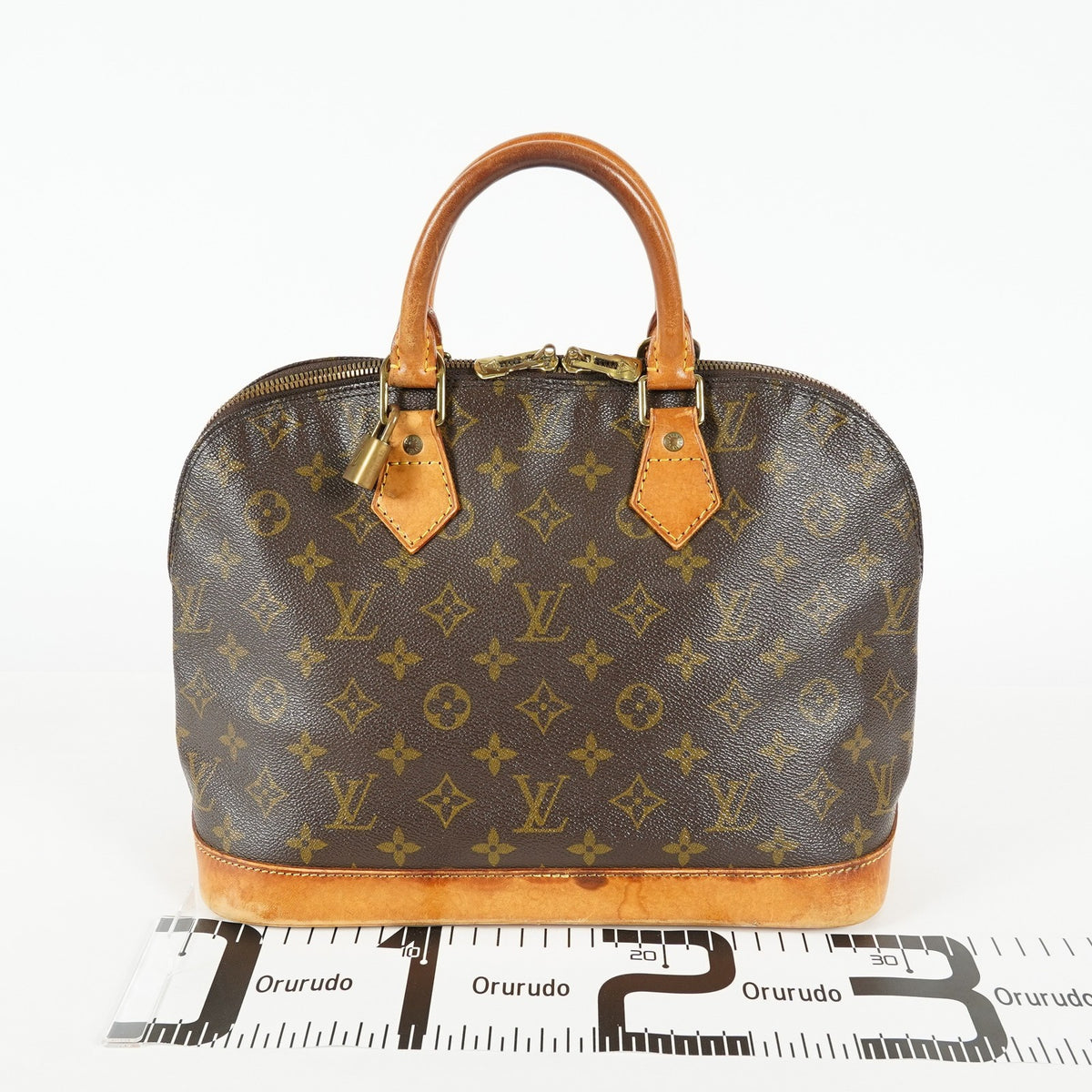 Louis Vuitton Alma PM M51130 Monogram Canvas Brown Used Handbag 09E112530011