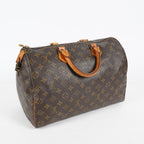 Louis Vuitton Speedy 35 Monogram Brown Boston Hand Bag M41524 Used 08E104070012