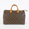 Louis Vuitton Speedy 35 M41107 Monogram Brown Hand Bag Used Vintage 07E076710016
