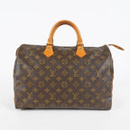 Louis Vuitton Speedy 35 M41107 Monogram Brown Hand Bag Used Vintage 07E076710016