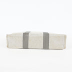 Hermes Fourre-Tout MM Gray Canvas Tote Hand Bag Used Vintage Auth 07E27825005
