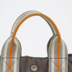 Hermes Fourre-Tout PM Tote Bag Canvas Gray Used Vintage Handbag 07E13825007