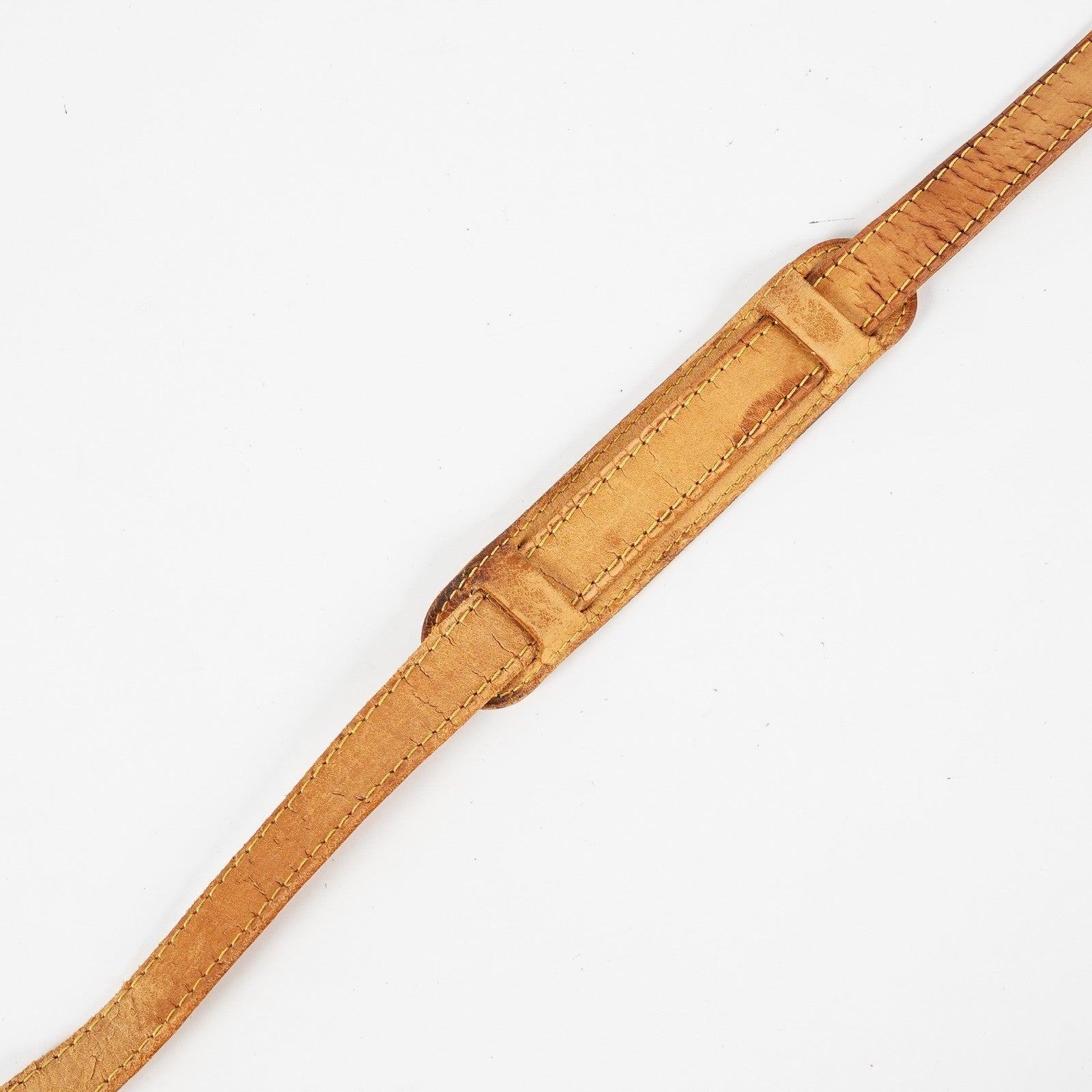 Auth Louis Vuitton Vachetta Leather Shoulder Strap Adjustable Tan Vintage XY266